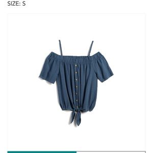 Fortune + ivy cold shoulder top